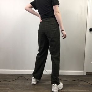 Vintage Plaid High Rise Trousers